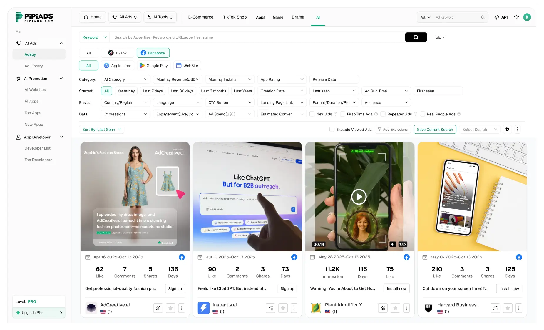 Facebook AI Reklamları
