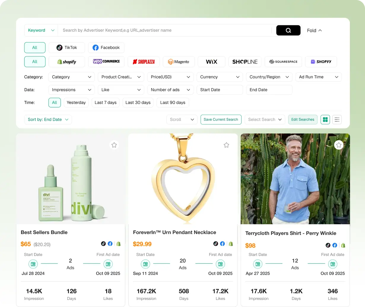 Descubra produtos de e-commerce em alta e lojas DTC de destaque